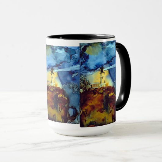 Split Rock vuurtoren bij nacht Mok (Voorkant rechts)