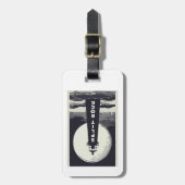 Split Rock vuurtoren Minnesota Moon Bagagelabel (Voorkant verticaal)