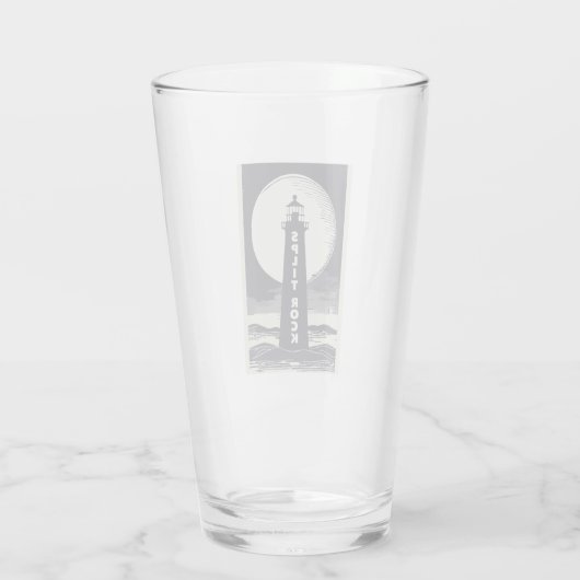 Split Rock vuurtoren Minnesota Moon Glas (Achterkant)