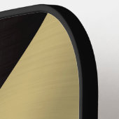 Split Screen Black and Gold Metallic Texture Pickleball Paddle (Links Detail)