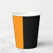 Split Sinaasappel en zwart Halloween Papieren Bekers (Links)
