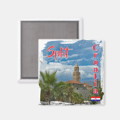 Split stad in Kroatië, reizen Magneet (Voorkant / Achterkant)