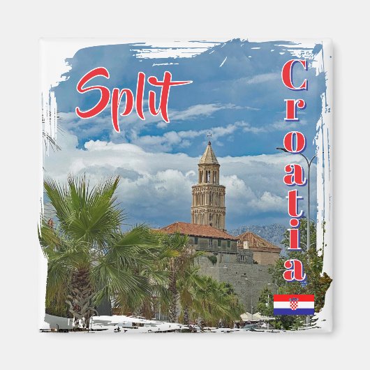 Split stad in Kroatië, reizen Magneet (Voorkant)