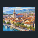 Split stad Kroatië Briefkaart<br><div class="desc">Split stad Kroatië</div>