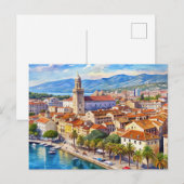 Split stad Kroatië Briefkaart (Voorkant / Achterkant)