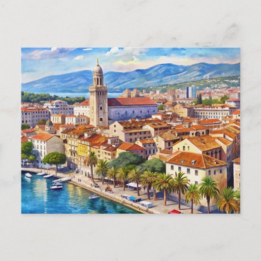 Split stad Kroatië Briefkaart (Voorkant)