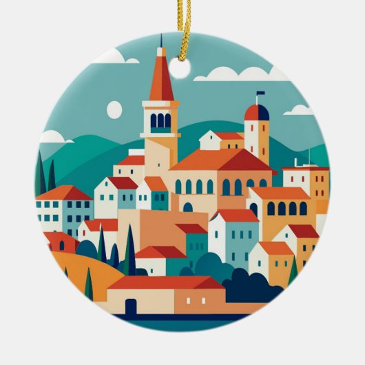 Split stad Kroatië Keramisch Ornament (Voorkant)