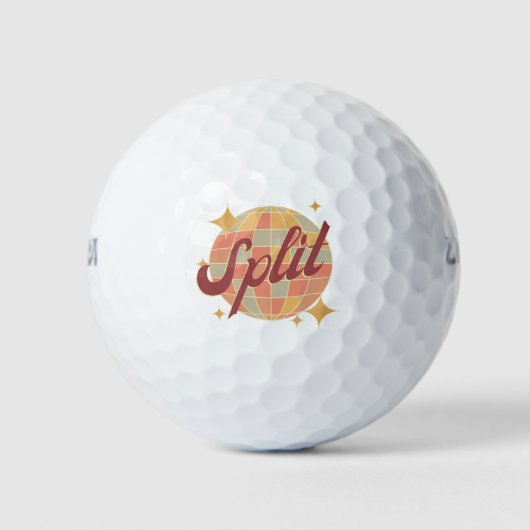 Split Stad Kroatië Retro golfresort Golfballen (Voorkant)