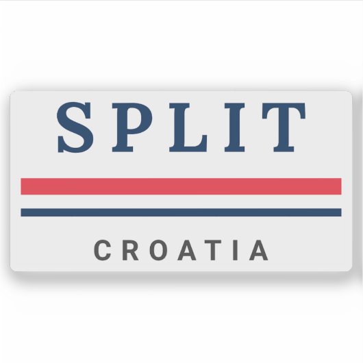 Split Stad Kroatië Sticker (Voorkant)