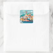 Split stad Kroatië Vierkante Sticker (Tas)
