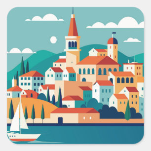 Split stad Kroatië Vierkante Sticker