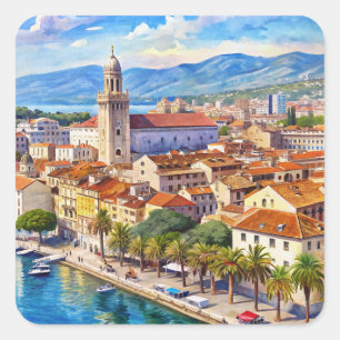 Split stad Kroatië Vierkante Sticker