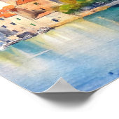 Split stad Kroatië Waterverf Schilderen Poster (Hoek)