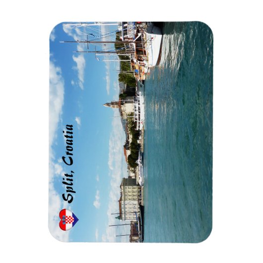 Split stadshaven - Dalmatië, Kroatië Magneet (Verticaal)