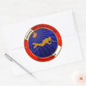 Split Tails duikclub Ronde Sticker (Envelop)