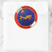 Split Tails duikclub Ronde Sticker (Tas)