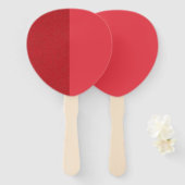 Split Texture Petal Fan – Tomaat Rood (Custom) Handwaaier (Voorkant en achterkant)