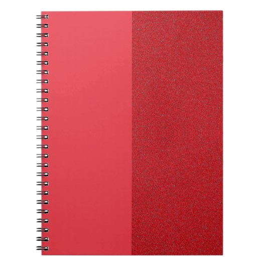 Split-Texture Tomato Red Spiral Notitieboek (Custo (Voorkant)