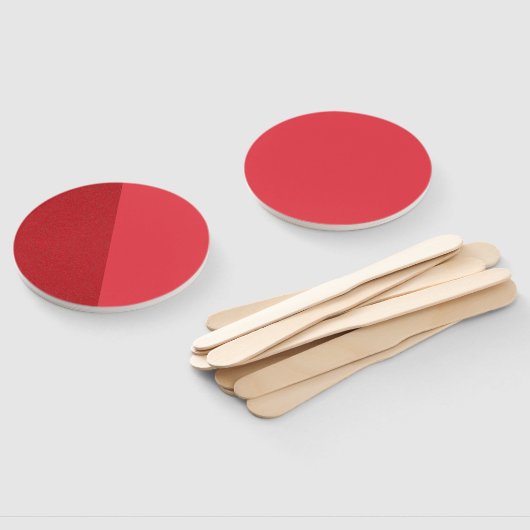 Split Textuur Tomaat Rood Custom Hand Fan Handwaaier (Niet-gemonteerd)