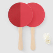 Split Textuur Tomaat Rood Custom Hand Fan Handwaaier (Voorkant en achterkant)