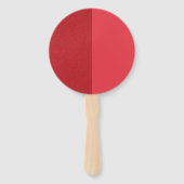 Split Textuur Tomaat Rood Custom Hand Fan Handwaaier (Voorkant)