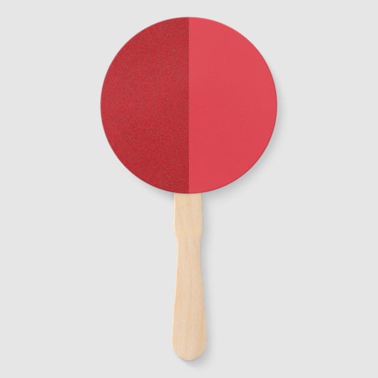 Split Textuur Tomaat Rood Custom Hand Fan Handwaaier (Voorkant)