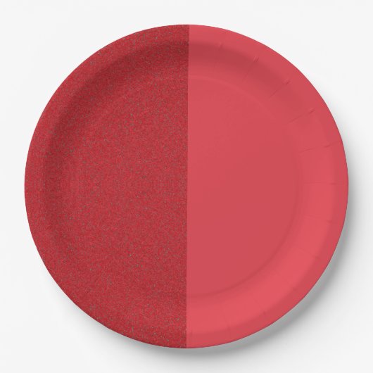 Split Tomato Red Modern Party Bord -  (Voorkant)