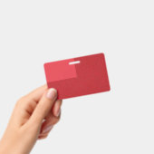 Split Tomato Red Textured ID Badge – (Handheld)