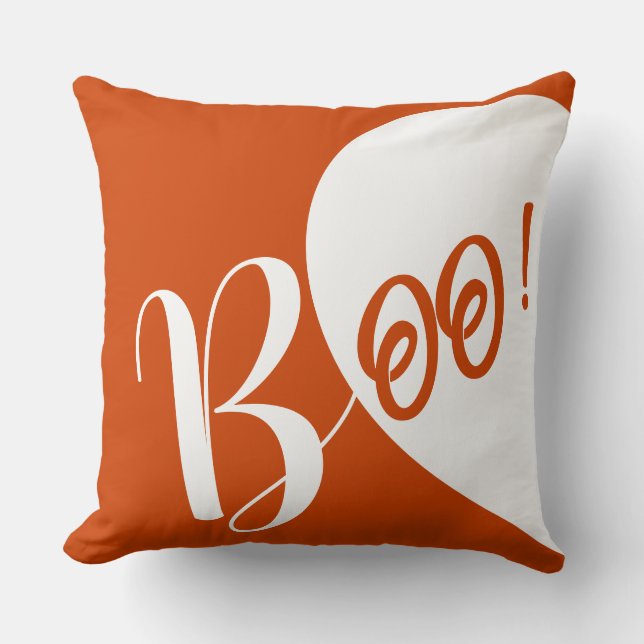 Split Tone Boo Typografie Worp Kussen | Spooky  (Voorkant)