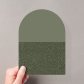 Split-Tone Mosgroene Gebogen Acryl Uitnodiging (Ma (Insitu (Draagbaar))
