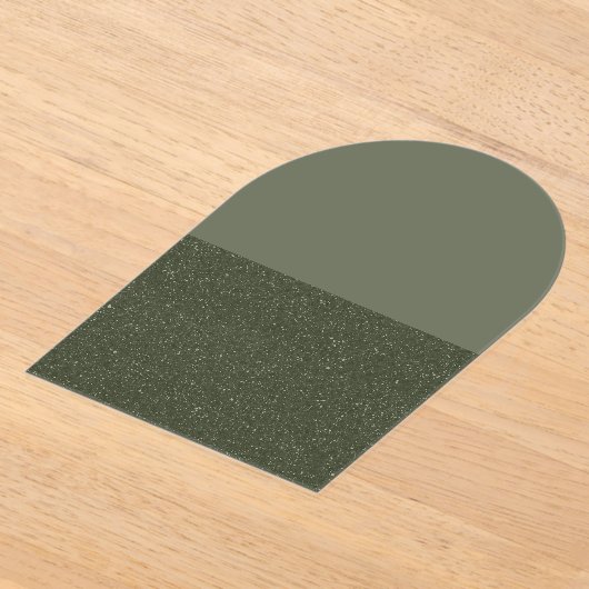 Split-Tone Moss Arch Acryl Uitnodiging (Custom) (Laagn)