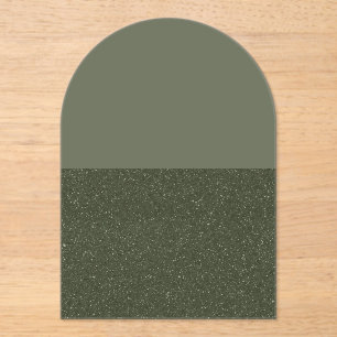 Split-Tone Moss Arch Acryl Uitnodiging (Custom)