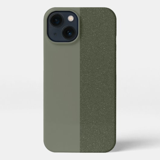 Split-Tone Moss Green iPhone 13 Hoesje – Aanpassen iPhone Hoesje (Achterkant)