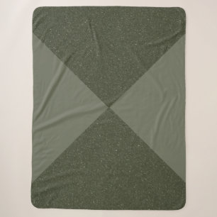 Split Tone Moss Groene Sherpa Deken