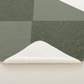 Split Tone Moss Groene Sherpa Deken (3/4)