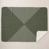 Split Tone Moss Groene Sherpa Deken (Voorkant (horizontaal))