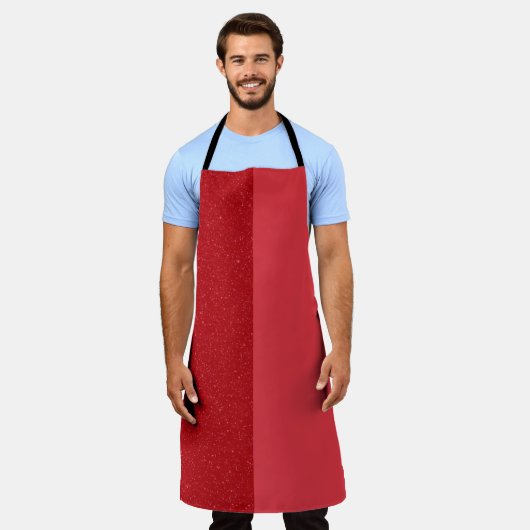 Split-Tone Tomato Red Chef Schort - (Gedragen)