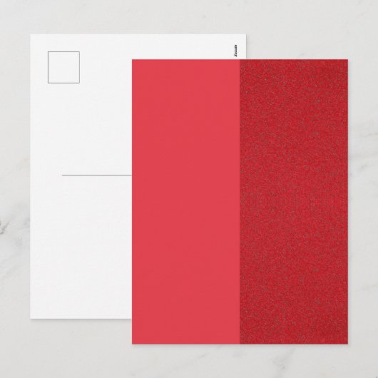 Split-Tone Tomato Red Holiday Briefkaart – Aanpass (Voorkant / Achterkant)