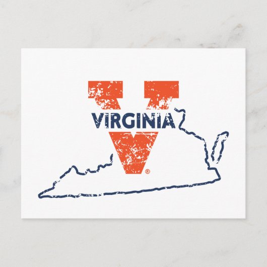 Split V Virginia State Love Briefkaart (Voorkant)