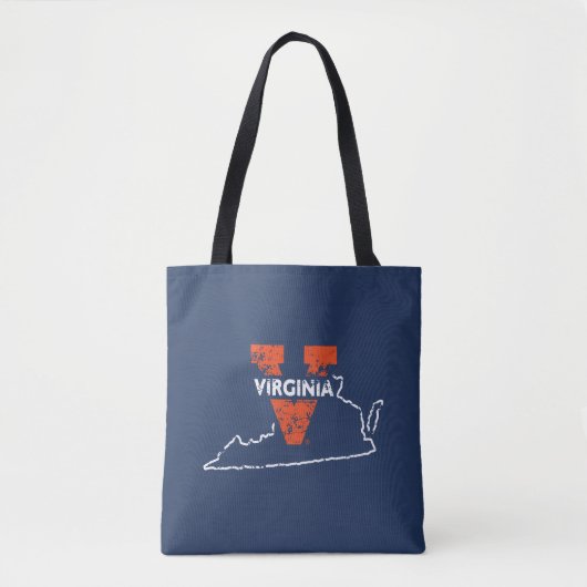 Split V Virginia State Love Tote Bag (Voorkant)