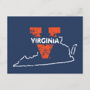 Split V Virginia State Love Uitnodiging Briefkaart