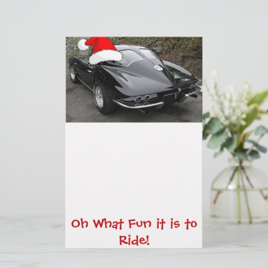 Split-venster met kerstcadeau briefpapier (Staand voorkant)