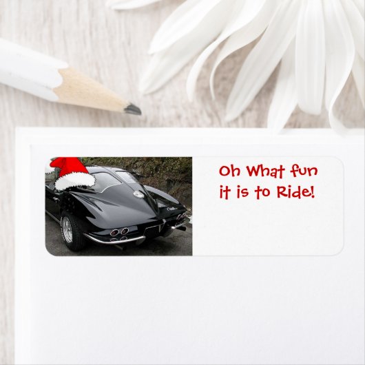 Split-venster met kerstcadeau etiket (Insitu)