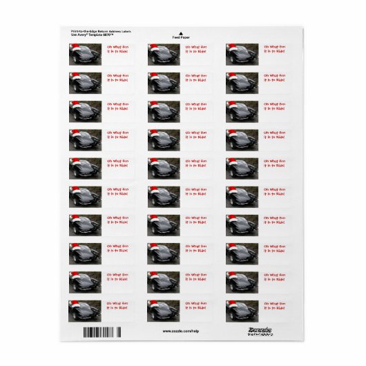 Split-venster met kerstcadeau etiket (Full Sheet)