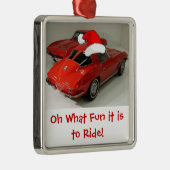 Split-venster met kerstcadeau metalen ornament (Rechts)