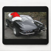 Split-venster voor kerstCorvette Black Muismat (Voorkant)