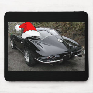 Split-venster voor kerstCorvette Black Muismat