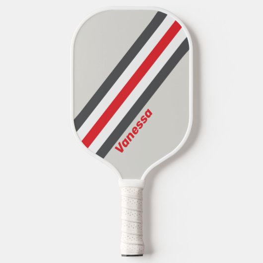  Split Wingtip Stripes met naam Pickleball Paddle (Voorkant)