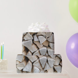 Split Wood Pile Cadeaupapier