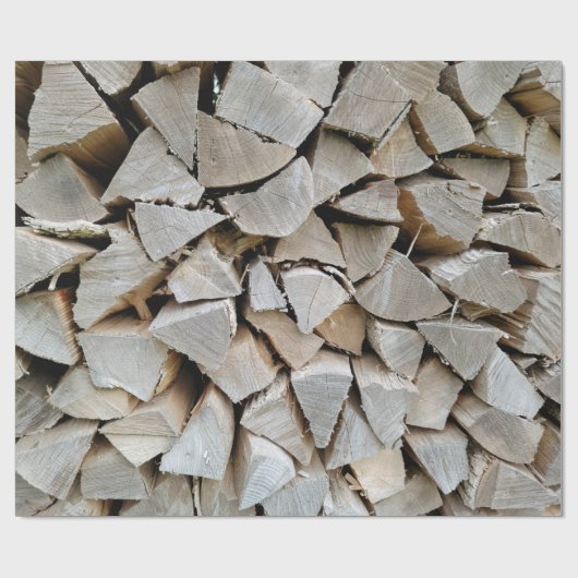 Split Wood Pile Cadeaupapier (Vlak)